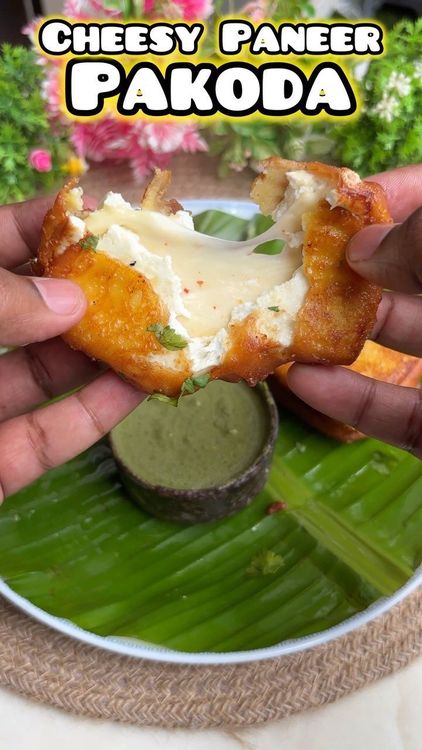 Cheesy Paneer Pakoda recipe