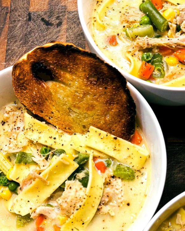 Shortcut Chicken Pot Pie Soup recipe