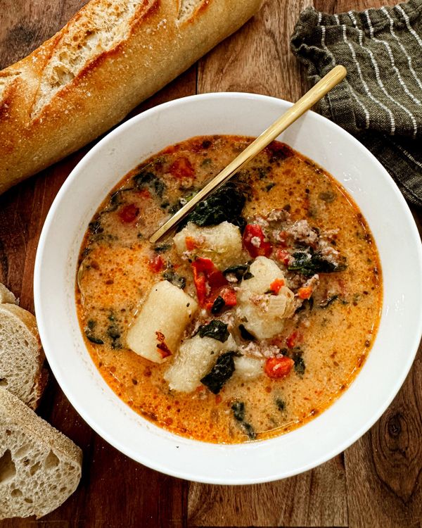 The Best Sausage, Gnocchi, Spinach Soup recipe