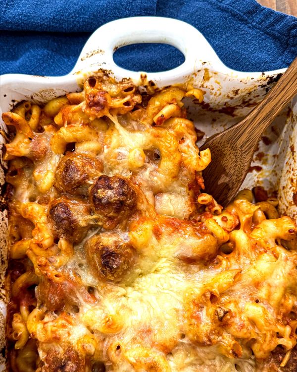Easy Pasta and Meatball Casserole recipe