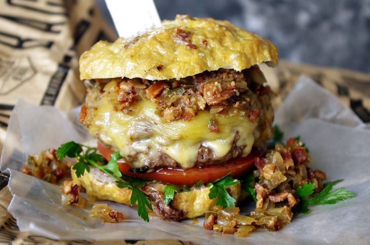 Bacon Jalapeno Tequila Jam Burger with Fontina recipe