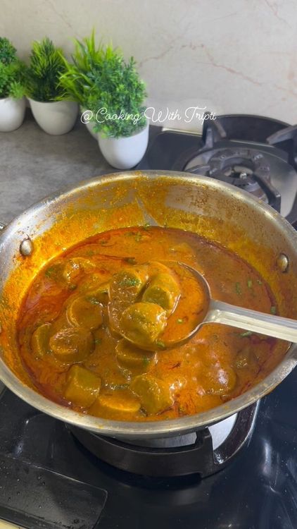 Palak Roll with Gravy recipe