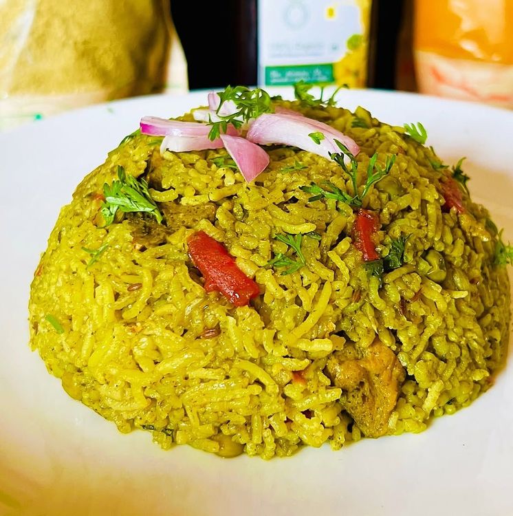 Palak Pulao recipe