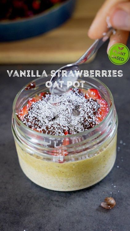 Strawberry-Vanilla Protein Breakfast Pot recipe