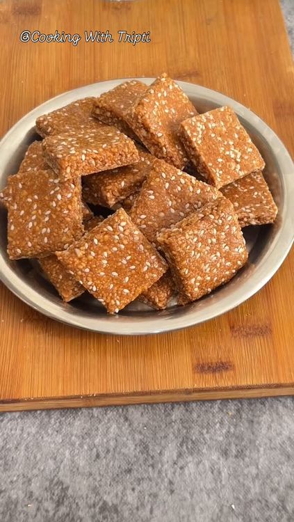 Peanut Sesame Jaggery Chikki recipe