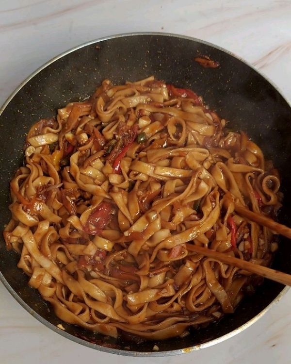 Colorful Bell Pepper Noodles recipe