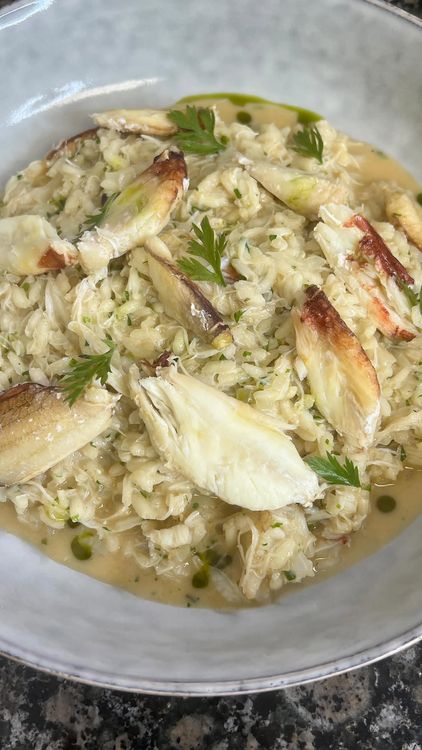 Crab Stock and Risotto recipe