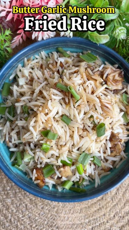 Butter Garlic Mushroom Fried Rice recipe