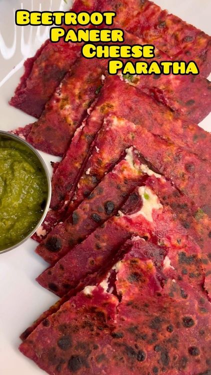 Beetroot Paneer Cheese Paratha recipe