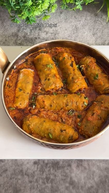 Besan Rolls with Gravy recipe