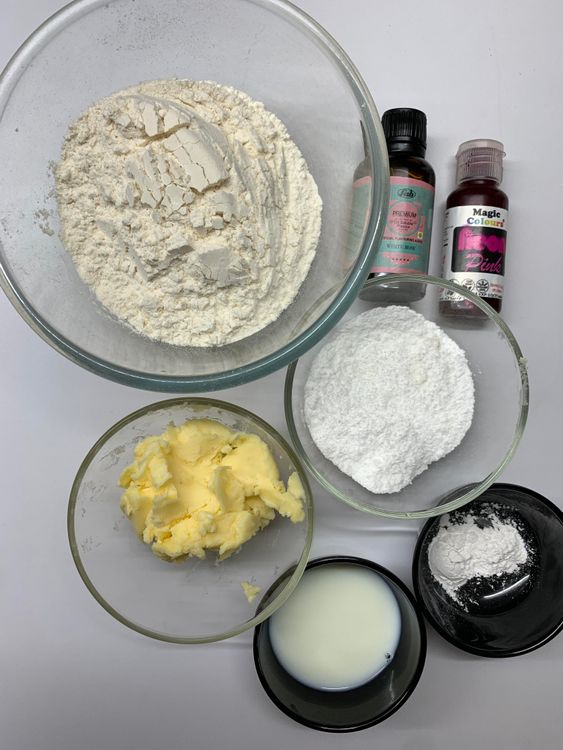 Step 1.1: Sieve flour, salt, baking powder together and mix it well, set aside