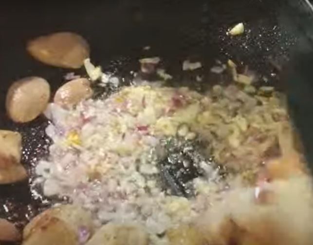 Step 1.1: Sauté the garlic and onion
