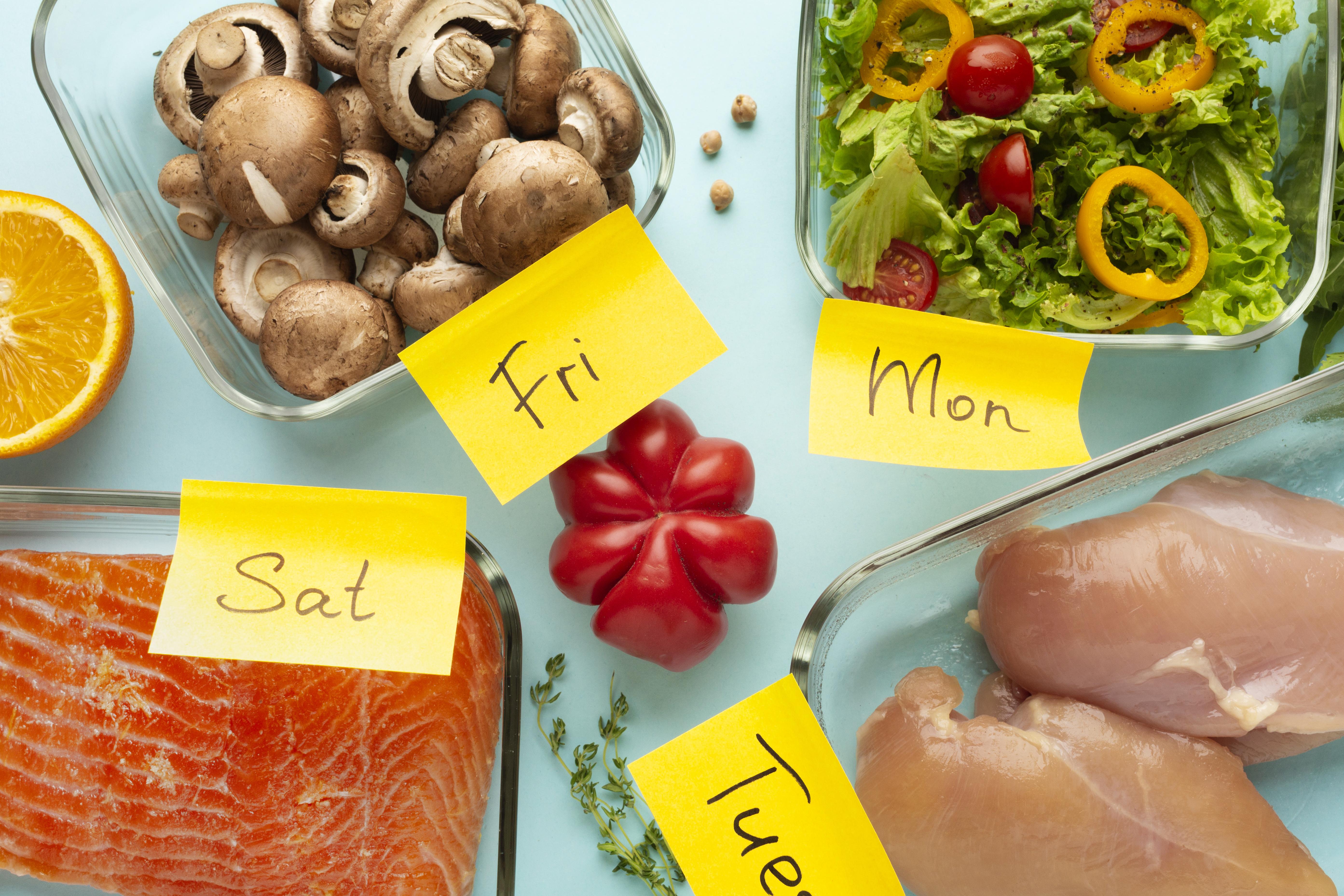 top-view-arrangement-food-planning